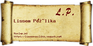 Lissem Pólika névjegykártya